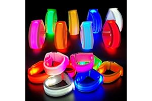 M.best 16 Stück LED Light Up Armbänder Glühen blinkende Armbänder Glühen in der dunklen Partyzubehör für Hochzeit, Raves, Konzert, Camping, Sportereignisse, Party