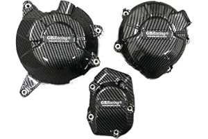 TianChuangs Motorräder kupplungsdeckel for Kawasaki Z900 2017-2023 Autobike Motorabdeckung Sekundäre Motorabdeckung Schutzset Kurbelgehäuse Motordeckel(Carbon Fiber Texture)
