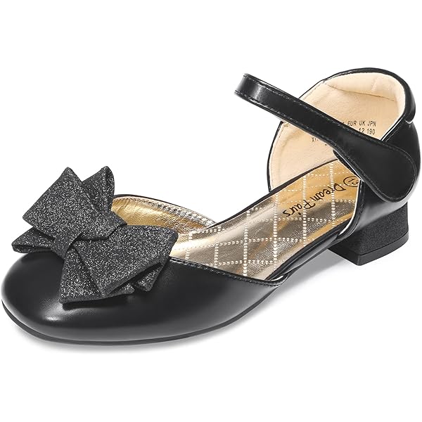 Mary Jane Schoenen voor Meisjes Schooluniform Vrijetijdsschoen Meisjes Lage Hak Jurk Schoenen (Color : Black, Size : 40 EU