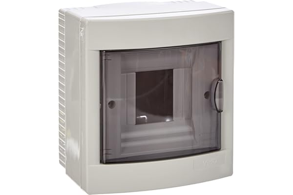 Petit répartiteur/boîte à fusibles/boîte de distribution en saillie IP40 2, 4, 6, 8, 12, 16, 24, 36 modules, 1,2, 3 rangées avec rail DIN + bornes PE/N (04 modules)