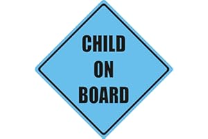 GENERIC Blue Child on Board Self Adhesive Vinyl Car Safety Stickers Child Warning Sign Boys 150mm by 150mm Apply to the Outside of the window Waterproof
