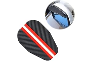 Yungeln 2 Pz Specchio Rain Visor Smoke Guard Fibra di Carbonio Retrovisore Visor Guard Specchio Laterale Rain Guard per la maggiore parte dell'automobile, cambio e SUV