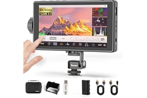 Desview A5 Kamera Feld Monitor 5.5 Zoll, HD 1920 x 1080 IPS Touchscreen mit 4K HDMI 2.0 Loop in/Out, 3D LUT Video Peaking Focus Assist HDR Waveform, NP-F550 Akku & Sonnenschutz