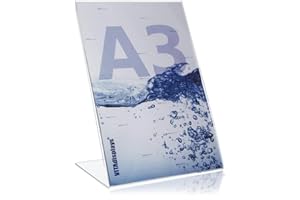 ‎VITADISPLAYS DIN A3 Werbeaufsteller/L-Ständer/L-Aufsteller im Hochformat/Tischaufsteller aus original PLEXIGLAS®