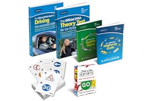 THEORY TEST EXPERTS The Highway Code 2025 + Theory Test Book 2025 + DVSA Driving Essential Skills 2025 + Know Your Traffic Signs 2025 + 128 Road Signs Flash Cards 2025 - Driving Instructor Approved