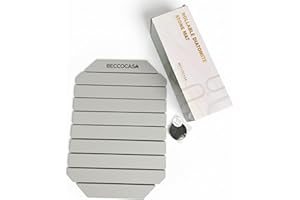 BECCOCASA Alfombra de Piedra Baño 60×40, Secado Rápido, Alfombrilla Diatomita Súper Absorbente, Alfombra Ducha Antideslizante, Sin Moho, Antibacteriana, Alfombra Baño Secado Rapido. (Gris Claro)