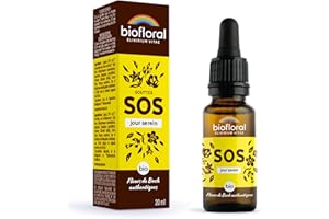 PRANARÔM BIOFLORAL - SOS Secours Jour Serein BIO DEMETER - Soutien émotionnel - Fleurs de Bach Authentiques - Compte-gouttes 20 ML
