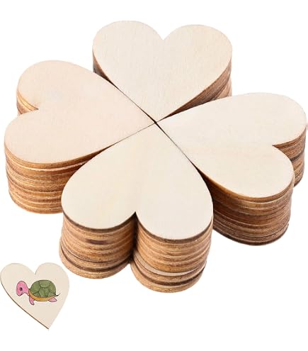 50 Holzherzen Zum Basteln – Kleine Holzscheiben 2 Cm, Naturfarben, Für DIY, Hochzeit Und Deko