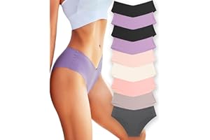 FINETOO 9 Pezzi Slip Senza Cuciture Donna Pantaloni a Vita Bassa Mutande Culotte e Parigamba Invisibili Biancheria Intima Sexy Biancheria Intima Comoda Mutandine Bikini Confezione Multipla XS-XL…