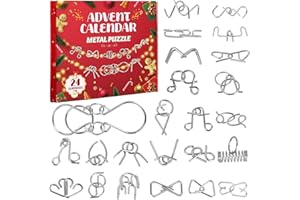 Tutukyle Calendario Adviento 2025 para Niño y Adultos Rompecabezas de Metal con 24 Sorpresas juego de cuentas regresivas Christmas Calendario Adviento juguetes Regalo para Niños y Niñas
