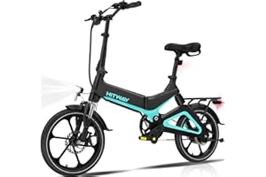 HITWAY 16" Bicicleta eléctrica, E Bike 250W Plegable eléctrica, con Asistencia de Pedal, con batería de 7,8Ah/36V, sin Acelerador, para Adolescentes y Adultos