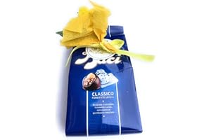 Baci Perugina Regalo Donna - Baci Perugina Classico 125 g + Mini Bouquet di Mimose Artificiali - Amica,Compleanno