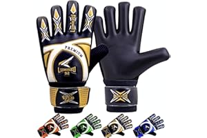 LUMAZU Football Goalkeeper Gloves for Kids Anti Slip Shock Absorption Padded Premium Soccer Goalie Gloves Wrist Protection for Girls Boys Goalkeeping