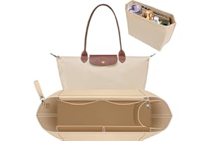 PlayDen Organizador para Longchamp, organizador de bolsos para longchamp, organizador de bolsillos para bolso Longchamp para mujer, bolsas de fieltro, organizador de bolsas de mano, organizador con