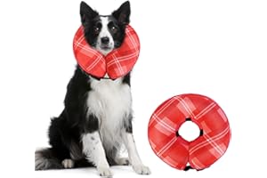 Lyneun Aufblasbare Halskrause für Hunde Katzen, Einstellbar Halskrause Hund, Weich Hundekragen Leckschutz, Leckschutz Hund für Hund und Katze