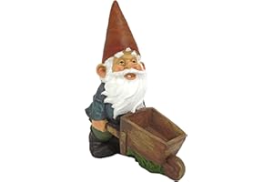 Design Toscano Schubkarren-Willie: Gartenzwerg