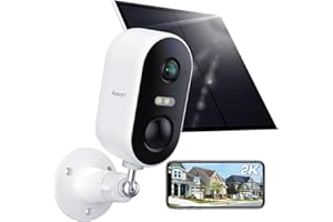 ARENTI 2K Caméra Surveillance WiFi Extérieure sans Fil, Caméra avec Panneau Solaire, 24/7, Pan/Tilt, Détection de Mouvement/Son, Vision Nocturne, Suivi Automatique, Audio Bidirectionnel, Alexa