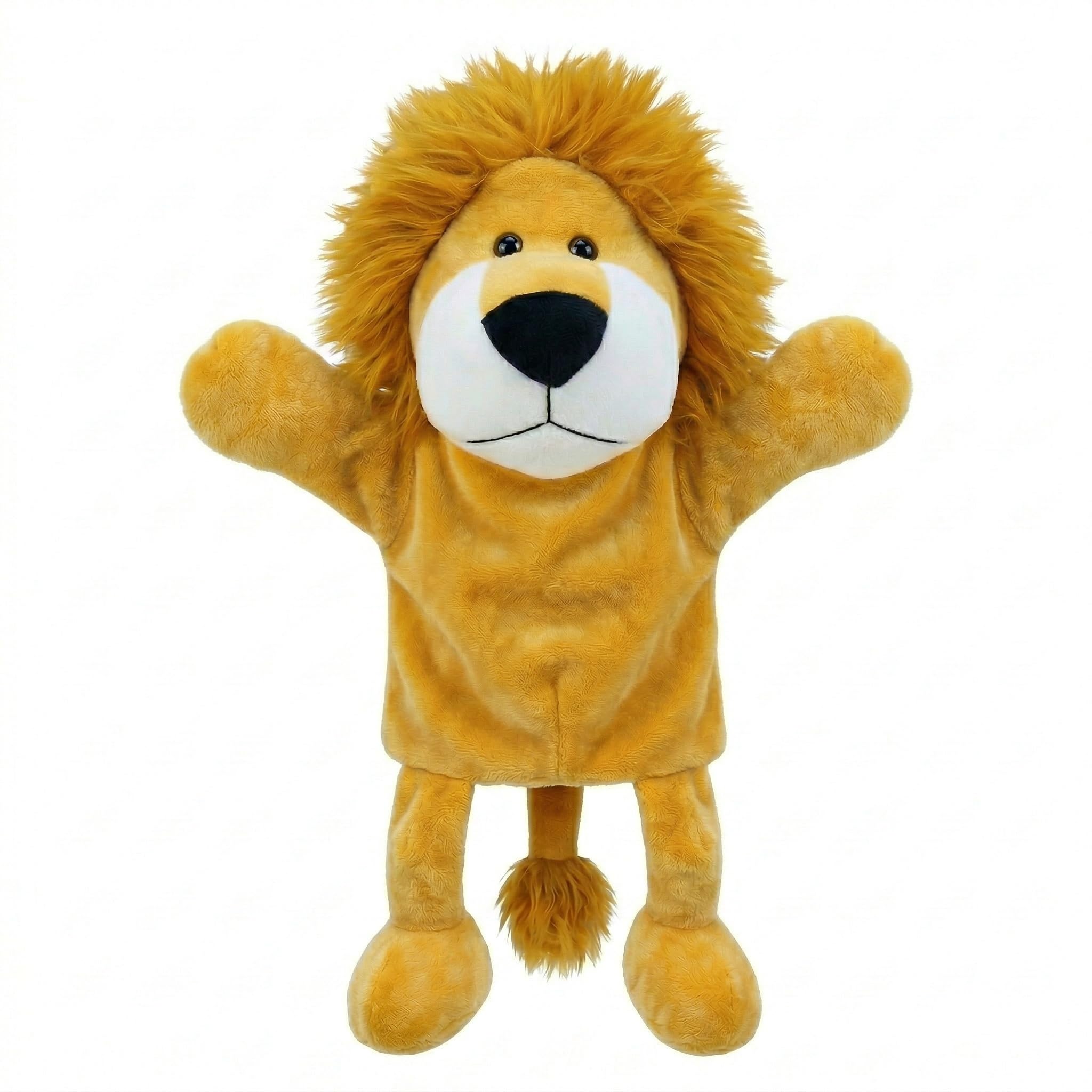 Marionetas con forma de animales para niños, incluye lobo, tigre, león, mono con patas, perfectas para narración, enseñanza, preescolar, regalos de cumpleaños - 1