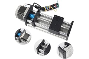 RATTMMOTOR Elevación del actuador lineal L-300 mm, husillo de bola, guía lineal CNC con motor paso a paso Nema23 1,8 °, 3 A, 1,2 N.m para fresadora CNC (EBX1605J).