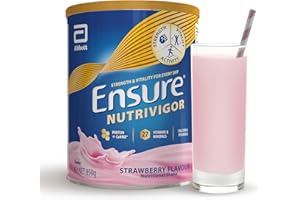 Ensure NutriVigor Nutritional Shake | 850g | Strawberry Flavour | Support Strength, Energy and Immunity | Food supplement with Protein, Vitamins and Minerals | With Vitamin D, Vitamin C and Vitamin B