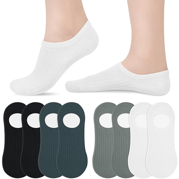 Calzini Fantasmini Donna - Cotone Sportivi, Antiscivolo, Taglie 36-43, Confezione 5 Paia - Foto 8