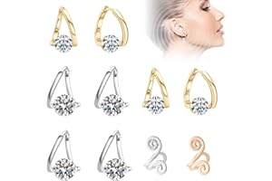 DMNQ Lymphvity MagneTherapy Lot de 4 paires de boucles d'oreilles en germanium pour le drainage lymphatique, la magnétothérapie lymphatique, les boucles d'oreilles en germanium, les boucles d'oreilles