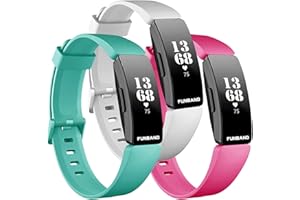 FunBand Compatibile per Cinturino Fitbit Inspire & Inspire HR, Band Strap Cinturini Orologio in Morbido Sport Silicone Sostituzione Cinghia di Polso per Fitbit Inspire & Inspire HR