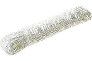 CORDERIE TOURNONAISE CORDERIES TOURNONAISES 07212 - Tresse en Polypropylène - 20 m/Ø 8 mm - Résistance 900 Kg - Blanc