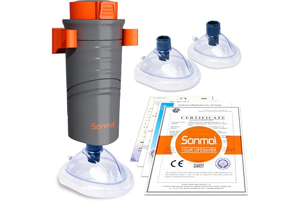 Sonmol Automatic Anti Choking Device for Kids and Adults, Choking Rescue Device with 3 Masks, Airway Suction Device for Children and Adults (Classic)