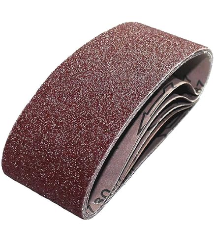 Woltersberger® Schleifbänder 10 Stück | Größe 75x457mm | Körnung P180 | Gewebe-Schleifband Bandschleifpapier Bandschleifer zum Schleifen, Feilen, Schärfen und Entrosten