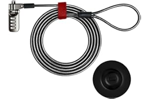 I3C Cavo di Sicurezza PC Cavo Anti-furto PC in Acciaio Hardware Lucchetto Computer Cavo Sicurezza Notebook Smartphone Laptop e Tablet (Lucchetto con Combinazione)