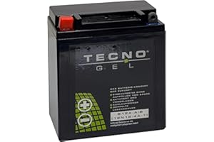 ‎WIRTH-FEDERN TECNO-GEL Qualitäts Motorrad-Batterie für YB12A-A/B = 12N12A-4A-1, 12V Gel-Batterie 12Ah (DIN 51211, 51215), 134x80x161 mm
