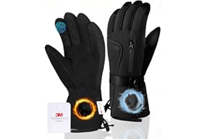 GXCROR Winterhandschuhe für Herren & Damen, wasserdichte Touchscreen Skihandschuhe mit 3M Thinsulate -30°C Wärme, Winddichte Kälteschutz-Handschuhe für Ski, Snowboard, Arbeit im Freien