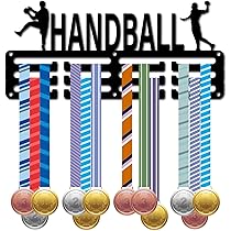 CREATCABIN Présentoir Pour Médailles Football-Support Pour Médailles Football Métal-Suspendre-Petit Support En Fer-Décoration Murale Pour Hommes-Badge Maison-Médaillé L'Équipe Football-Noir 29x13cm