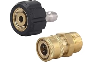 M MINGLE Hochdruckreiniger-Adapter-Set M22 to 1/4'' Quick Connect Kit, MEHRWEG
