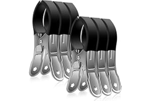 ‎VICLOON Vicloon 6 Stück Edelstahl Strandtuch Clips Große Wäscheklammern, Große Wäscheklammern, Handtuchklammern für Strandliegen mit Schutzhülle, Strandtuch, Badetuch, Bettwäsche und Dicke Kleidung