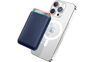 TQZPG Magnetic Card Wallet Holder Compatible with Magsafe Wallet Accessories for iPhone 15/15 Pro/15 Plus/15 Pro Max/14/14 Pro/14 Plus/14 Pro Max/13/13 Pro/13 Pro Max/12/12 Mini, Leather Phone Wallet, Blue