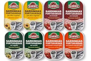 Portugisiska sardiner konserver set – 8 burkar – Ramirez – Portugal
