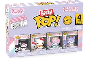 Funko Bitty Pop! Hello Kitty – Kuromi – 4-pack – 1/6 odds för sällsynt jaktvariant och en överraskning mysterium minifigur