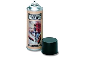 ‎WINSOR & NEWTON Winsor & Newton ASFIX Artist Soft-Fixativ, Sprühdose, Fixativ das Kohle-, Buntstift- und Pastellzeichnungen schützt, 400 ml