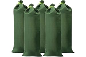 YILILAY 5Pcs Flood Water Barrier Sandbags Thickened Long Canvas Flood Bags Reusable Sandbags for Flooding Rain Water Control
