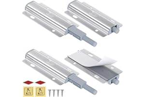 Push Pull per Ante Jiayi 4 Pezzi Apertura a Pressione Ante Chiusura Magnetico Pressione Home Push to Open Custodia in Alluminio Chiusura Mobile Apertura Sistema