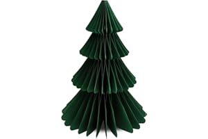 Frau WunderVoll® Papierbaum matt grün Magnetverschluss Ø22cm H30cm / Tannenbaum Weihnachtsbaum Weihnachten Dekoration Tischdeko Weihnachtsdeko Weihnachtsdekoration Fenster-Deko