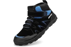 Littleplum Winterschuhe Jungen Winterstiefel Kinder Barfussschuhe Winter Warm Gefüttert Schneestiefel Wanderstiefel