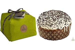 Fiasconaro Panettone Pera e Cioccolato, senza Uvetta e Canditi, con Pera Candita e Gocce di Cioccolato, Ricoperto di Cioccolato Bianco e Croccantini di Cioccolato - 1000 gr