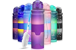 ZORRI Water Bottles, BPA Free Leakproof 14oz/ 17oz/ 24oz/ 32oz 1 litrer Water Bottle for Kids, Men, Women | Eco Friendly Tritan Sports Water Bottle for Cycling, Running, Gym, Outdoor