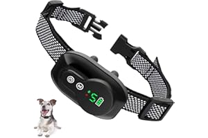 DITTYBUY Collier Anti Aboiement Chien Rechargeable,Résistance à L’Eau IP67 et Détection D’aboiement Intelligent Collier Vibration/Modes Son Réglable 5 Niveaux de Sensibilité pour Petit Moyen Grand Chiens