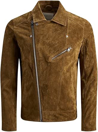 orange suede biker jacket