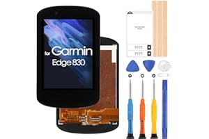 ARSSLY Pantalla para Garmin Edge 830 LCD Pantalla Táctil Digitizer Asamblea Cristal Reemplazo con Herramientas (Negro, No para Edge 530)