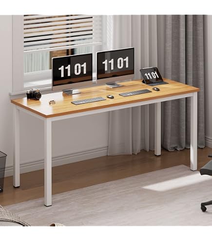 Sogesfurniture Scrivania Per Computer 100x60 Cm - Tavolo Da Lavoro In Nero Con Gambe In Metallo E Piedini Regolabili